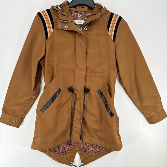 Coach 1941 Womens Varsity Parka - Car Tan Women's jacket coat size 2 - Picture 2 of 14